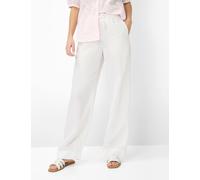 Culotte BRAX "Style FARINA", Damen, Gr. 40, Normalgrößen, weiß, Web, 100% Leinen, Hosen Culotte (34924038-40) weiß