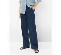 Culotte BRAX "Style MAINE", Damen, Gr. 38K (19), Kurzgrößen, navy, Web, 100% Leinen, Hosen Culotte (40099631-19) navy