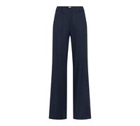 Culotte BRAX "Style MAINE", Damen, Gr. 38L (76), Langgrößen, dunkelblau, Web, 59% Leinen, 19% Baumwolle, 19% Viskose, 3% Elasthan, Hosen Culotte (69138052-76) dunkelblau