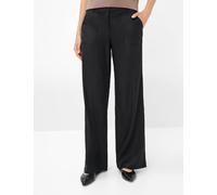 Culotte BRAX "Style MAINE", Damen, Gr. 42, Normalgrößen, schwarz, Web, 59% Leinen, 19% Baumwolle, 19% Viskose, 3% Elasthan, Hosen Culotte (44721500-42) schwarz