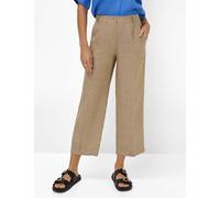 Culotte BRAX "Style MAINE S", Damen, Gr. 46, Normalgrößen, beige, Web, 100% Leinen, Hosen Culotte (18080435-46) beige