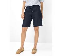 Culotte BRAX "Style MEL B", Damen, Gr. 42, Normalgrößen, navy, Web, 100% Leinen, Hosen Culotte (30009214-42) navy