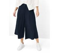 Culotte BRAX "Style MELLI S", Damen, Gr. 34, Normalgrößen, navy, Web, 100% Leinen, Hosen Culotte (67714458-34) navy