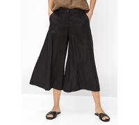 Culotte BRAX "Style MELLI S", Damen, Gr. 36, Normalgrößen, schwarz, Web, 100% Leinen, Hosen Culotte (46676960-36) schwarz