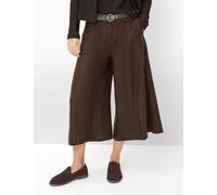 Culotte BRAX "Style MELLI S", Damen, Gr. 38, Normalgrößen, coffee, Web, 100% Leinen, Hosen Culotte (96769432-38) coffee