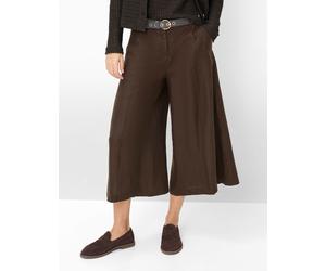 Culotte BRAX "Style MELLI S", Damen, Gr. 44L88, Langgrößen, coffee, Web, 100% Leinen, Hosen Culotte (32638950-88) coffee