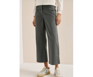 Culotte CECIL, Damen, Gr. 33, Länge 26, clear khaki, Web, 96% Baumwolle, 4% Elasthan, unifarben, loose fit knöchelfrei, Hosen Culotte, High Waist (36385744-33) clear khaki