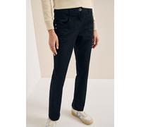 Culotte CECIL, Damen, Gr. 33, Länge 28, schwarz (universal blau), Web, 96% Baumwolle, 4% Elasthan, unifarben, slim fit knöchelfrei, Hosen Culotte, High Waist (87865964-33) universal blau