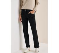 Culotte CECIL, Damen, Gr. 33, Länge 28, schwarz, Web, 96% Baumwolle, 4% Elasthan, unifarben, slim fit knöchelfrei, Hosen Culotte, High Waist (55719661-33) schwarz