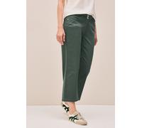 Culotte CECIL, Damen, Gr. 34, Länge 26, grün (schwarz balmy khaki), Web, 96% Baumwolle, 4% Elasthan, unifarben, normal normal, Hosen Culotte, High Waist (52803251-34) schwarz balmy khaki