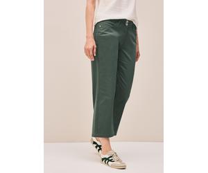 Culotte CECIL, Damen, Gr. 34, Länge 26, grün (schwarz balmy khaki), Web, 96% Baumwolle, 4% Elasthan, unifarben, normal normal, Hosen Culotte, High Waist (52803251-34) schwarz balmy khaki