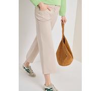 Culotte CECIL, Damen, Gr. 38, Länge 26, grain beige, Web, 96% Baumwolle, 4% Elasthan, unifarben, loose fit knöchelfrei, Hosen Culotte, High Waist (51942054-38) grain beige