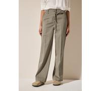 Culotte CECIL, Damen, Gr. L, Länge 28, beige (smoky taupe), Web, 97% Baumwolle, 3% Elasthan, unifarben, comfort fit lang, Hosen Culotte, aus Baumwolle mit Stretchanteil (16488463-L) smoky taupe