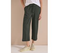Culotte CECIL, Damen, Gr. XL, Länge 24, grün (khaki), Web, 75% Baumwolle, 25% Modal, unifarben, loose fit 3/4-Länge, Hosen Culotte, aus Seersucker-Material (33365827-XL) khaki