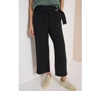 Culotte CECIL, Damen, Gr. XL, Länge 26, schwarz, Stoff, 76% Viskose, 24% Polyamid, unifarben, loose fit knöchelfrei, Hosen Culotte, High Waist (70418029-XL) schwarz
