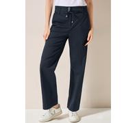 Culotte CECIL, Damen, Gr. XL, Länge 28, schwarz (universal blau), Web, 97% Baumwolle, 3% Elasthan, unifarben, comfort fit lang, Hosen Culotte, aus Baumwolle mit Stretchanteil (16727543-XL) universal b