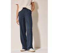 Culotte CECIL, Damen, Gr. XL, Länge 30, blau (universal blau), Stoff, 100% Polyester, unifarben, loose fit lang, Hosen Culotte, High Waist (37335601-XL) universal blau