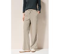 Culotte CECIL, Damen, Gr. XXL, Länge 28, beige (jute beige), Web, 65% Baumwolle, 32% Polyester, 3% Elasthan, unifarben, loose fit lang, Hosen Culotte, High Waist (83040661-XXL) jute beige