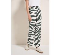 Culotte CECIL, Damen, Gr. XXL, Länge 30, grün (schwarz balmy khaki), Stoff, 100% Viskose, bedruckt, loose fit lang, Hosen Culotte, High Waist (93410213-XXL) schwarz balmy khaki