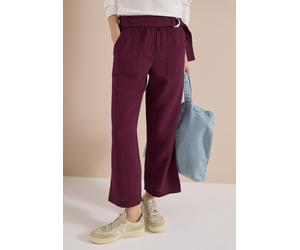 Culotte CECIL "Neele", Damen, Gr. M (40), Länge 26, sweet grape rot (länge 26), Web, Obermaterial: 76% Viskose, 24% Polyamid, loose fit knöchelfrei, Hosen Culotte, Wide Leg, Loose Fit - lässig und beq