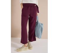 Cecil High Waist Wide Leg Hose im Loose Fit Sweet Grape red 2X