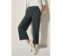 Culotte CECIL "Style Neele", Damen, Gr. XL (44), Länge 26, slate khaki, Jersey, Obermaterial: 95% Viskose, 5% Elasthan, unifarben, loose fit knöchellang, Hosen Culotte, Sommerhose, weicher Viskosemix