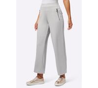 Culotte CREATION L, Damen, Gr. 42, Normalgrößen, grau (hellgrau), 50% Modal, 44% Polyester, 6% Elasthan, unifarben, lang, Hosen Culotte (34441804-42) hellgrau