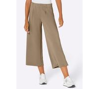 Culotte CREATION L, Damen, Gr. 52, Normalgrößen, braun (schlamm), 50% Modal, 44% Polyester, 6% Elasthan, unifarben, 7/8-Länge, Hosen Culotte (39711146-52) schlamm