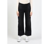 Culotte GANG "94JETTE CULOTTE", Damen, Gr. 33, Normalgrößen, worn schwarz, 90% Baumwolle, 4% Elasthan, 6% Polyester, unifarben, gerade, unten schmal lang, Hosen Culotte, im 5-Pocket-Style (55920060-33