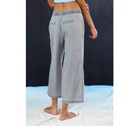 Culotte H.I.S, Damen, Gr. 36/38, N-Gr, grau, Obermaterial: 65% Lyocell, 35% Baumwolle, unifarben, Basic, figurumspielend ca. Mitte Wade, Hosen Culotte, weit geschnitten, in Denim Optik (70082418-36) g
