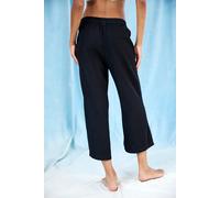 Culotte H.I.S, Damen, Gr. 40/42, N-Gr, schwarz, Obermaterial: 65% Lyocell, 35% Baumwolle, unifarben, Basic, figurumspielend ca. Mitte Wade, Hosen Culotte, weit geschnitten, in Denim Optik (69752033-40