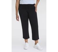 Culotte KJBRAND "Schlupfhose Susie Culotte in 7/8 Länge", Damen, Gr. 42, N-Gr, schwarz, Jersey, Obermaterial: 50% Polyester, 45% Viskose, 5% Elasthan, bequem 7/8-Länge, Hosen Culotte, Sommerhose, idea