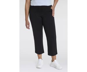 Culotte KJBRAND "Schlupfhose Susie Culotte in 7/8 Länge", Damen, Gr. 52, N-Gr, schwarz, Jersey, Obermaterial: 50% Polyester, 45% Viskose, 5% Elasthan, bequem 7/8-Länge, Hosen Culotte, Sommerhose, idea