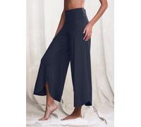 Culotte LASCANA, Damen, Gr. 48/50, N-Gr, marine, Obermaterial: 93% Polyester, 7% Elasthan, Basic, Hosen Culotte, mit gerundetem Beinsaum in weich fließender Qualität (82174322-48) marine