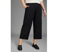 Culotte LAURA SCOTT CURVE, Damen, Gr. 58, N-Gr, schwarz, Sweatware, Obermaterial: 95% Baumwolle, 5% Elasthan, unifarben, Basic, knöchelfrei, Hosen Culotte, mit innenliegendem Gummizug im Bund, aus Bau