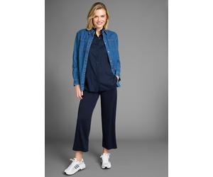 Culotte LAURA SCOTT, Damen, Gr. 38, N-Gr, blau (navy), Milano Rib, Obermaterial: 76% Polyester, 20% Viskose, 4% Elasthan, unifarben, 7/8-Länge, Hosen Culotte, aus weicher Milano-Qualität (81660934-38)