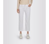 Culotte MAC "CULOTTE", Damen, Gr. 40, N-Gr, weiß (weiß denim), Denim/Jeans, Obermaterial: 88% Baumwolle, 10% Polyester, 2% Elasthan, unifarben, regular fit knöchelfrei, Hosen Culotte, im Five-Pocket S