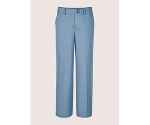 Culotte MADELEINE "Culotte Elegante 7/8-Hose mit Bügelfalten", Damen, Gr. 20, N + K Gr, blau (rauchblau), Obermaterial: 52% Polyester PES. 45% Baumwolle CO. 3% Elasthan EL., Modern, Hosen Culotte (660