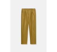 Culotte MADELEINE "Hose Verkürzte Hose aus softem Lederimitat", Damen, Gr. 21, N + K Gr, gelb, Obermaterial: 100% Polyester PES., Hosen Culotte (37474116-21) gelb