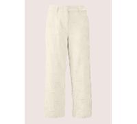 Culotte MADELEINE "Hose Weite Bügelfaltenhose mit Stickerei", Damen, Gr. 22, N + K Gr, weiß (perlweiß), Obermaterial: 75% Baumwolle CO. 25% Polyester PES., Hosen Culotte (55597306-22) perlweiß