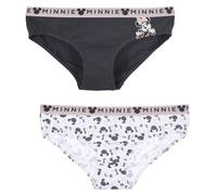 Culotte Minnie Disney Set 2 Stück Höschen für Damen Slip Unterwäsche für Erwachsene aus Baumwolle (IT, Text, L, 8 Jahre, Regular, Standard, Mehrfarbig)