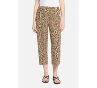 Culotte BETTY BARCLAY "Damen mit Bundfalten", Damen, Gr. 42, Normalgrößen, beige, khaki, Obermaterial: 94% Polyester, 6% Elasthan, straight fit 3/4-Länge, Hosen Culotte (86517410-42) beige, khaki