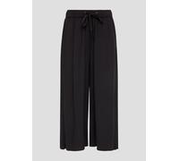 QS Flared Stoffhose mit Tunnelzug Modell 'Culotte' in Black, Größe 34