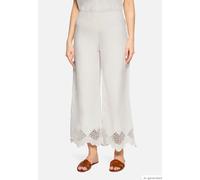 Culotte BETTY BARCLAY "Damen mit Gummizug", Damen, Gr. 40, Normalgrößen, rohweiß, Obermaterial: 70% Baumwolle, 30% Polyester, gerade 3/4-Länge, Hosen Culotte (62382060-40) rohweiß