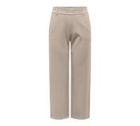 Culotte ONLY "ONLPOPTRASH LIFE MW STRAIGHT CULOTTE PNT", Damen, Gr. S, N-Gr, pure cashmere, Milano Rib, Obermaterial: 63% Viskose, 32% Nylon, 5% Elasthan, unifarben, regular fit knöchelfrei, Hosen Cul