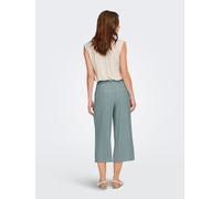 Culotte ONLY "ONLSIESTA HW LIN BL CLEAN CULOT PNT NOOS", Damen, Gr. S, N-Gr, abyss, Web, Obermaterial: 80% Viskose, 20% Leinen, unifarben, 7/8-Länge, Hosen Culotte, mit Leinen (30027803-S) abyss