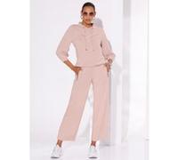 Culotte CREATION L, Damen, Gr. 52, Normalgrößen, beige (puder), 50% Modal, 44% Polyester, 6% Elasthan, unifarben, lang, Hosen Culotte (65417503-52) puder