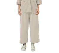 Culotte QS, Damen, Gr. 36, N-Gr, beige, Obermaterial: 95% Polyester, 5% Elasthan, regular fit 7/8-Länge, Hosen Culotte, Sommerhose mit Knopf-Design am Bund (86644757-36) beige