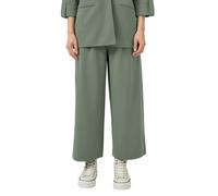 Culotte QS, Damen, Gr. 38, N-Gr, khaki, Obermaterial: 95% Polyester, 5% Elasthan, regular fit 7/8-Länge, Hosen Culotte, Sommerhose mit Knopf-Design am Bund (76286054-38) khaki