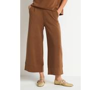 Culotte RICHROYAL, Damen, Gr. M, N-Gr, braun (coconut bark), Jersey, Obermaterial: 52% Modal, 42% Polyester, 6% Elasthan, unifarben, regular fit lang, Hosen Culotte, Regular fit mit Bundfalten (943414